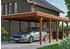 Skan Holz Einzelcarport Friesland 397x708 cm 221 cm Einfahrtshöhe braun