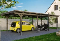 Skanholz Einzelcarport "Emsland" Leimholz 341 cm dunkelgrau