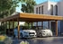 Skan Holz Einzelcarport Friesland 557x860 cm 221 cm Einfahrtshöhe braun