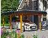 Skan Holz Einzelcarport Wendland 362x628 cm 206 cm Einfahrtshöhe hellbraun