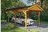Skan Holz Einzelcarport Fichtelberg 317x808 cm 273 cm Einfahrtshöhe mit schwarzen Schindeln