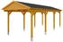 Skan Holz Einzelcarport Fichtelberg 317x808 cm 273 cm Einfahrtshöhe mit schwarzen Schindeln
