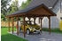 Skan Holz Einzelcarport Wallgau 430x600 cm 215 cm Einfahrtshöhe mit Dachlattung Nussbaum