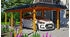 Skan Holz Einzelcarport Wendland 362x870 cm 206 cm Einfahrtshöhe hellbraun