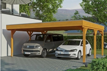 Skan Holz Doppelcarport Grunewald 622x554 cm 590 cm Einfahrtshöhe mit EPDM-Dach