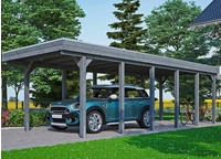 Skanholz Einzelcarport "Friesland" Massivholz 270 cm dunkelgrau
