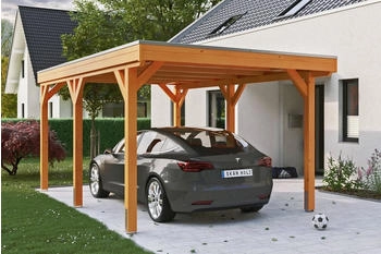 Skan Holz Einzelcarport Grunewald 321x554 cm 289 cm Einfahrtshöhe mit EPDM-Dach