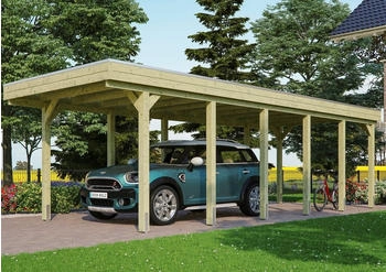 Skan Holz Einzelcarport Friesland 314x860 cm 221 cm Einfahrtsh&ouml;he gr&uuml;n