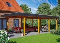 Skanholz Einzelcarport "Wendland" Massivholz 341 cm hellbraun