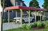 Skan Holz Einzelcarport Spreewald 345x741 cm 206 cm Einfahrtshöhe mit EPDM-Dach rote Blende Grün