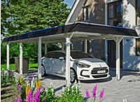 Skanholz Einzelcarport "Wendland" Leimholz 291 cm wei&szlig;