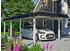 Skan Holz Einzelcarport Wendland 362x870 cm 206 cm Einfahrtshöhe weiß