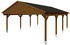 Skan Holz Doppelcarport Fichtelberg 618x808 cm 574 cm Einfahrtshöhe mit schwarzen Schindeln