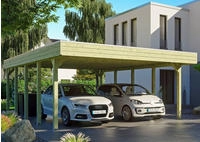 Skanholz Doppelcarport "Friesland" Massivholz 514 cm gr&uuml;n