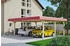 Skan Holz Doppelcarport Wendland 630x637 cm 216 cm Einfahrtshöhe mit EPDM-Dach rote Blende Natur