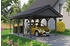Skan Holz Einzelcarport Wallgau 430x750 cm 215 cm Einfahrtshöhe mit Dachlattung Schiefergrau