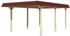Skan Holz Einzelcarport Wendland 409x628 cm 210 cm Einfahrtshöhe mit EPDM-Dach rote Blende Natur