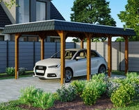 Skanholz Einzelcarport "Spreewald" Massivholz 285 cm braun