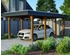 Skan Holz Einzelcarport Spreewald 345x589 cm 206 cm Einfahrtshöhe braun