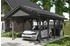 Skan Holz Einzelcarport Wallgau 380x750 cm 215 cm Einfahrtshöhe mit Dachlattung Schiefergrau