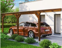 Skanholz Anlehncarport "Vogtland" Leimholz 276 cm braun