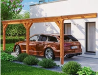Skanholz Anlehncarport "Vogtland" Leimholz 276 cm hellbraun