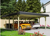 Skanholz Doppelcarport "Spreewald" Massivholz 530 cm gr&uuml;n