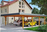 Skanholz Doppelcarport "Wendland" Massivholz 550 cm hellbraun
