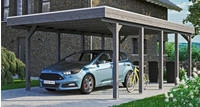 Skanholz Einzelcarport "Friesland" Massivholz 355 cm dunkelgrau