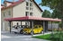 Skan Holz Doppelcarport Wendland 630x879 cm 216 cm Einfahrtshöhe mit Abstellraum mit Aluminiumdach rote Blende Schiefergrau