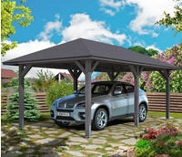Skanholz Einzelcarport "Taunus" Leimholz 270 cm dunkelgrau
