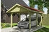 Skan Holz Einzelcarport Wallgau 380x500 cm 215 cm Einfahrtshöhe mit roten Dachschindeln Grün