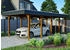 Skan Holz Einzelcarport Spreewald 345x741 cm 206 cm Einfahrtshöhe braun