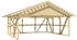 Skan Holz Doppelcarport Schwarzwald 684x600 cm 220 cm Einfahrtshöhe mit Dachlattung Eiche hell