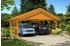 Skan Holz Doppelcarport Schwarzwald 684x600 cm 220 cm Einfahrtshöhe mit Dachlattung Eiche hell