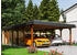 Skan Holz Doppelcarport Spreewald 585x893 cm 215 cm Einfahrtshöhe braun