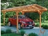 Skan Holz Einzelcarport Westerwald 362x648 cm 220 cm Einfahrtshöhe hellbraun
