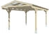 Skan Holz Einzelcarport Westerwald 362x648 cm 220 cm Einfahrtshöhe hellbraun