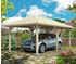 Skan Holz Einzelcarport Taunus 374x656 cm 218 cm Einfahrtshöhe natur