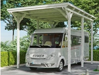 Skanholz Einzelcarport "Caravan-Emsland" Leimholz 341 cm wei&szlig;