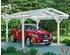 Skan Holz Einzelcarport Westerwald 362x541 cm 220 cm Einfahrtshöhe weiß