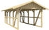 Skan Holz Einzelcarport Schwarzwald 424x772 cm 220 cm Einfahrtshöhe mit Dachschalung Weiß