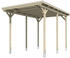 Skan Holz Einzelcarport Caravan-Emsland 404x604 cm 353 cm Einfahrtshöhe hellbraun