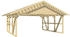 Skan Holz Doppelcarport Schwarzwald 684x600 cm 220 cm Einfahrtshöhe 684x600cm mit Dachlattung Schiefergrau