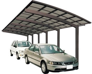 Ximax Doppelcarport Portoforte Typ 110 Tandem Aluminium eloxiert 270,4x982,6 cm braun matt