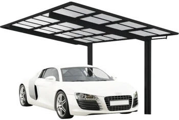 Ximax Einzelcarport Linea Typ 60 Aluminium eloxiert 272,6 x 495,4 cm schwarz