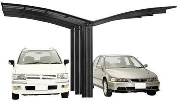 Ximax Doppelcarport Portoforte Typ 110 Y-Ausf&uuml;hrung Aluminium eloxiert 543x495,4 cm schwarz