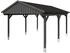 Skan Holz Einzelcarport Fichtelberg inkl. Dachschindeln schwarz 423 x 566 cm Schiefer