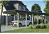 Skan Holz Einzelcarport Spreewald schwarze Blende inkl. EPDM Folie Pfostenanker 345 x 893 cm imprägniert