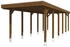 Skan Holz Einzelcarport Friesland inkl. EPDM-Dachfolie und H-Pfostenanker 314 x 860 cm nussbaum